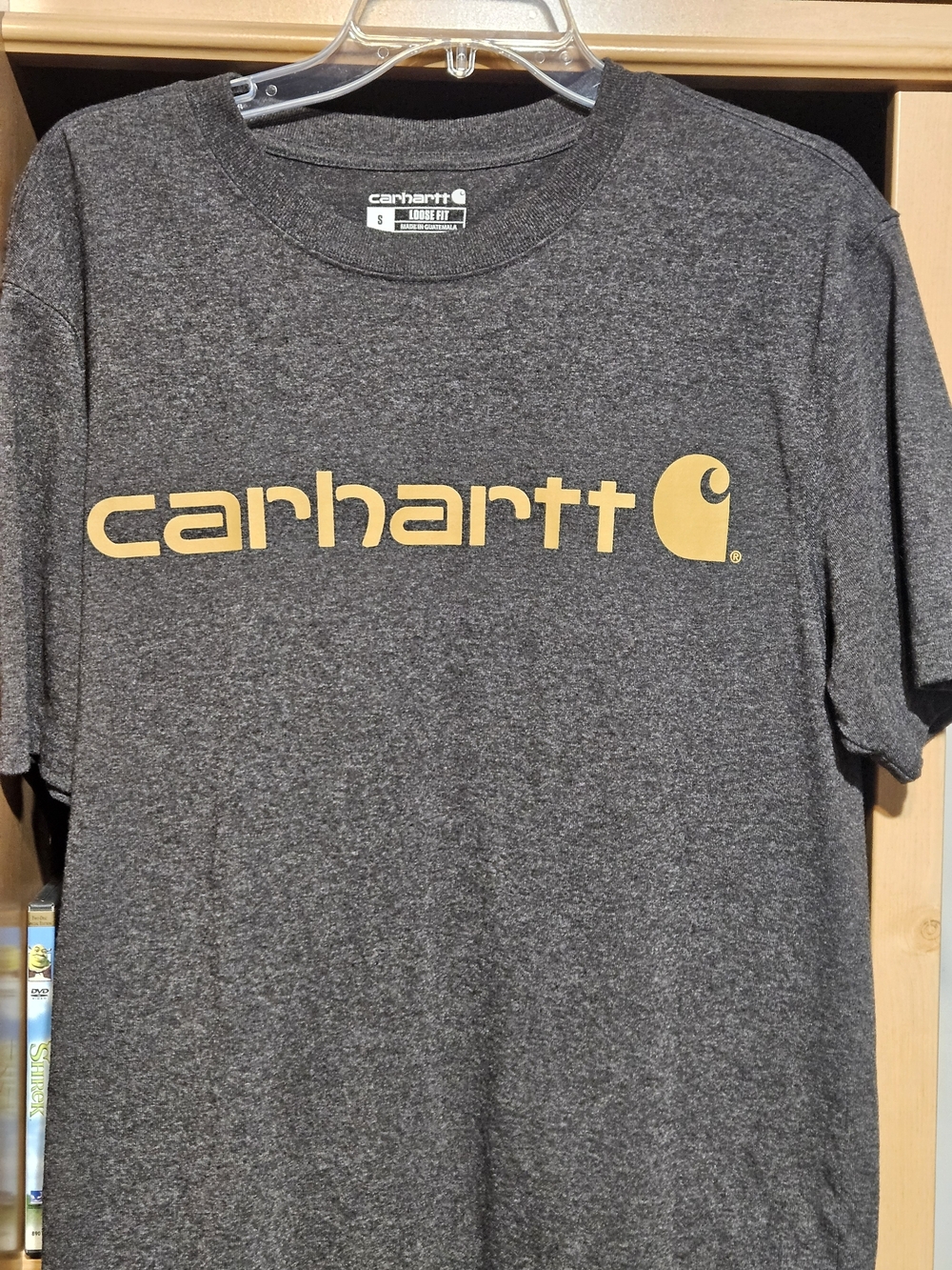 Carhartt Charcoal Gray Tee with Gold Logo